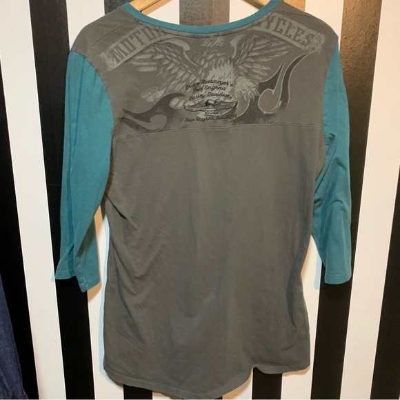 Y2K Woman’s Harley-Davidson 3/4 Sleeve Tee Shirt XXL 12/14/16 Retro Vintage - Picture 4 of 10
